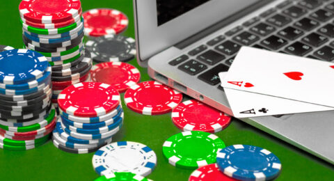 poker chips on the table