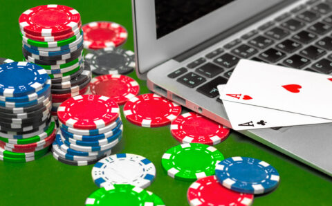 poker chips on the table