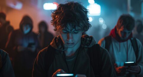 view-people-addicted-their-smartphone-looking-scrolling-through-screens